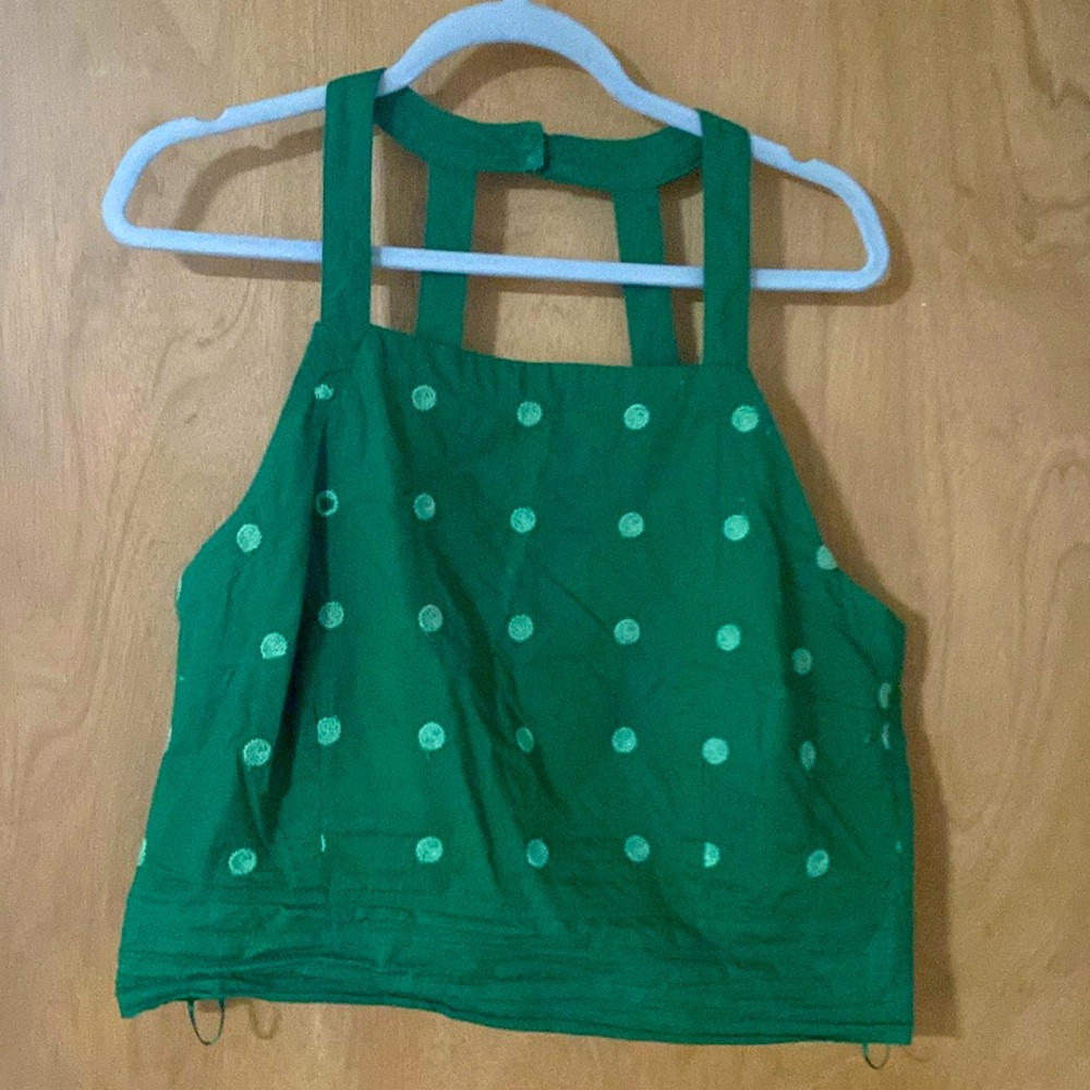 Kelly Green Maeve Crop Top from Anthropologie